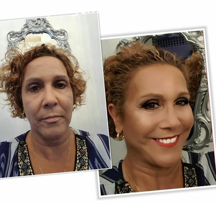 Transformação com maquiagem profissional por Debie Monteiro